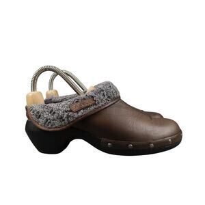 Merrell Shoes Womens 7 Clogs Slip On Leather Luxe Knit Comfort Fashion Casual